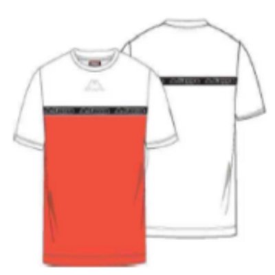 T-shirt med kortärm Herr Kappa Tape Darin Blå (Storlek: XL)