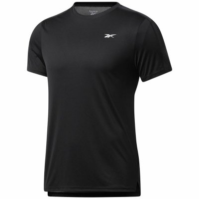 T-shirt med kortärm Herr Reebok Workout Ready Tech Svart (Storlek: XL)