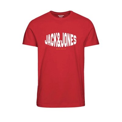 T-shirt med kortärm Herr Jack & Jones JORMARQUE TEE SS 12232652 Röd (Storlek: L)
