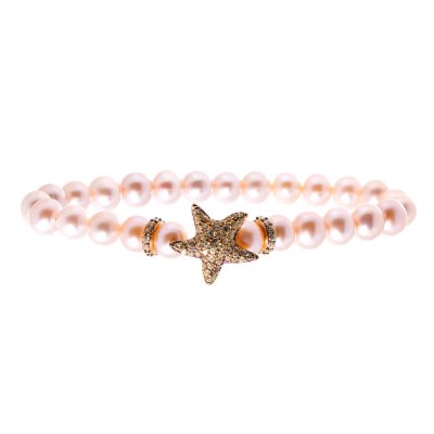 Damarmband Lancaster JLA-BR-STAR-6-PE Gyllene Orange Zirconer Sterlingsilver 16 mm