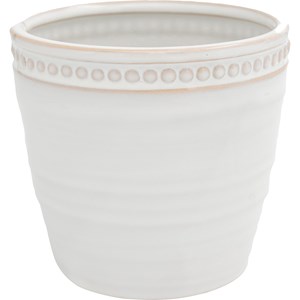 Kruka Pärlband Ø14 cm, Vit
