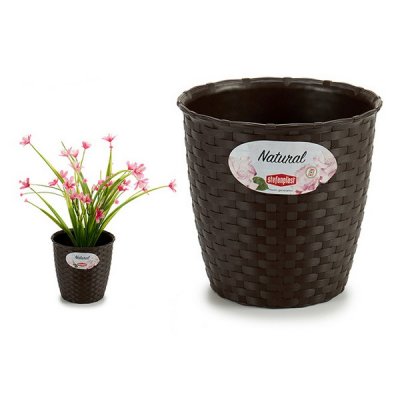 Kruka Stefanplast Plast Choklad (14 x 12,5 x 14 cm) (14 x 13 x 14 cm)