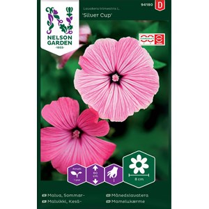 Fröer Nelson Garden Malva Sommar- Silver Cup Rosa