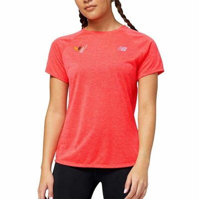 T-shirt med kortärm Dam New Balance Impact Run Orange (Storlek: XS)