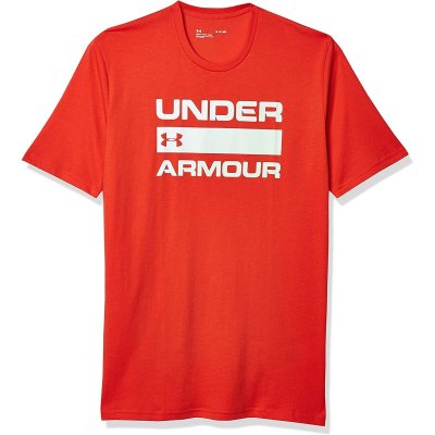 Sporttröja med ärmar Under Armour Röd (XL)