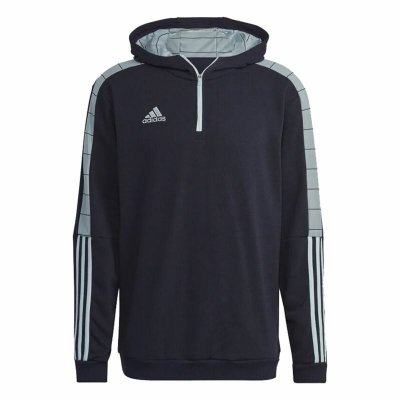 Tröja med huva Herr Adidas Tiro VIP Mörkblå (Storlek: S)