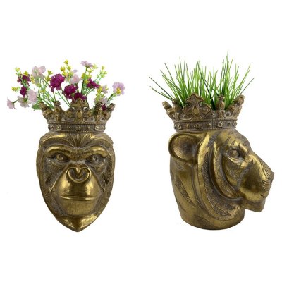 Kruka DKD Home Decor Gyllene Harts (21 x 22.5 x 25.5 cm) (2 pcs)