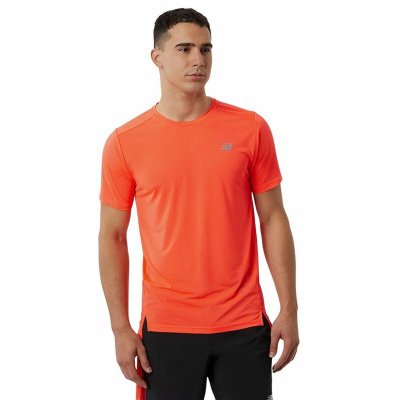 T-shirt med kortärm Herr New Balance Accelerate Orange (Storlek: M)