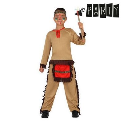 Maskeraddräkt för barn Röd American Indian (Storlek: 5-6 år)