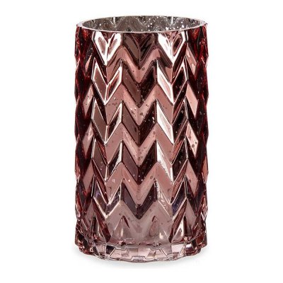 Vas Gravyr Ax Glas Rosa (11,3 x 19,5 x 11,3 cm)