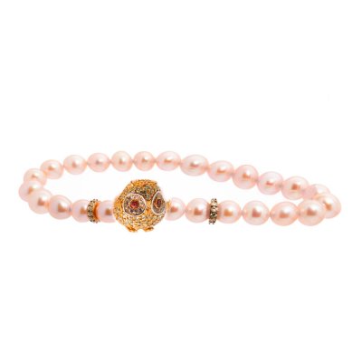 Damarmband Lancaster JLA-BR-OWL-6-PE Gyllene Orange Zirconer Sterlingsilver 16 mm