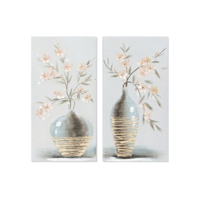 Tavla DKD Home Decor Vas Orientalisk (30 x 2,5 x 60 cm) (2 antal)