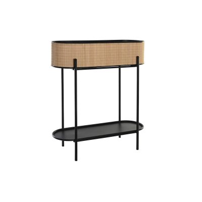 Kruka DKD Home Decor Naturell Svart Metall Kolonial Bambu (60 x 23.5 x 69 cm)