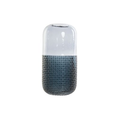 Vas DKD Home Decor Glas Blå Modern (15.5 x 15.5 x 30.5 cm)