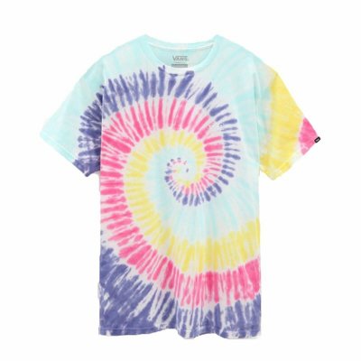 T-shirt med kortärm Herr Vans Rainbow Spiral Turkos (Storlek: XL)
