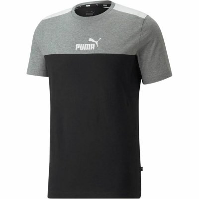 T-shirt med kortärm Herr Puma Essential+ Block Svart (Storlek: M)