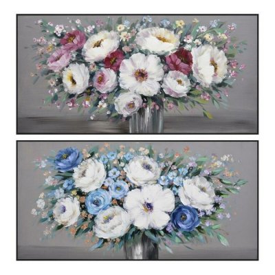 Tavla DKD Home Decor S3018302 Vas (2 antal) (122 x 4,5 x 62 cm)