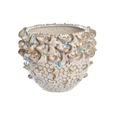 Vas DKD Home Decor Porslin Brun Medelhavs (17 x 17 x 13 cm)