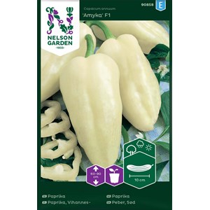 Fröer Nelson Garden Paprika Amyka F1, Vit