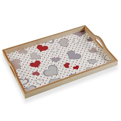Bricka Versa Hjärtan Trä MDF (30 x 5 x 45 cm)