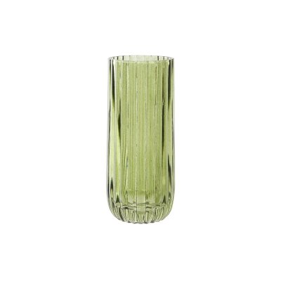 Vas DKD Home Decor Glas Grön Modern (11 x 11 x 27,5 cm) (2 antal)