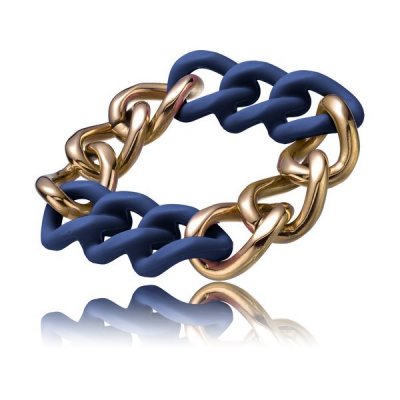 Damarmband Time Force TS5148BB Blå Stål Gyllene