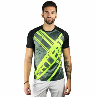 T-shirt med kortärm Herr Cartri Luxer Gul Svart (Storlek: M)
