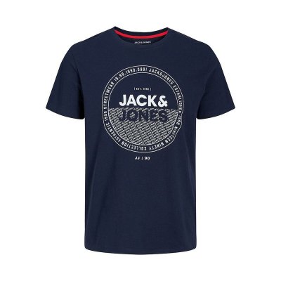 T-shirt med kortärm Herr TEE SS CREW NECK Jack & Jones 12221002 Marinblå (Storlek: L)