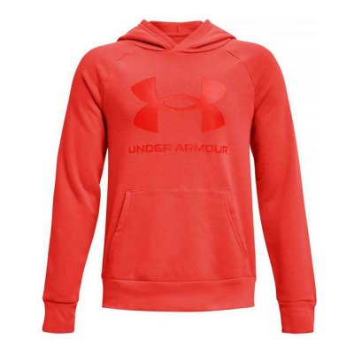 Tröja med huva Unisex Under Armour Rival Big Logo Röd (Storlek: 10-12 år)