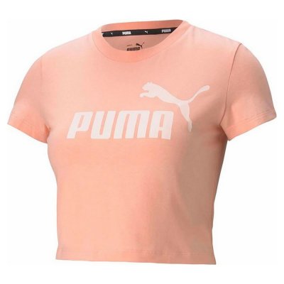 T-shirt Puma Essentials Slim Logo Rosa Lax (Storlek: XS)