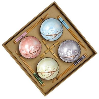 Sushiset DKD Home Decor Träd Multicolour Bambu Stengods Orientalisk (12 Delar)