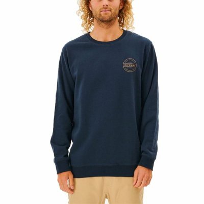 Tröja utan huva Herr Rip Curl Re Entry Crew Marinblå (Storlek: L)
