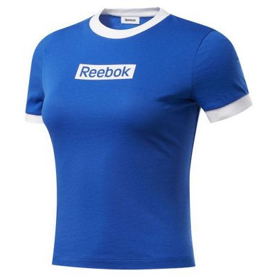 T-shirt Reebok Essentials Linear Logo Blå (Storlek: S)