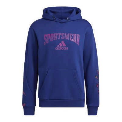 Tröja med huva Herr Adidas Reverse Retro Future Icons Blå (Storlek: L)