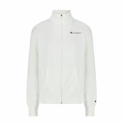 Tröja utan huva Dam Champion Full Zip Vit (Storlek: L)