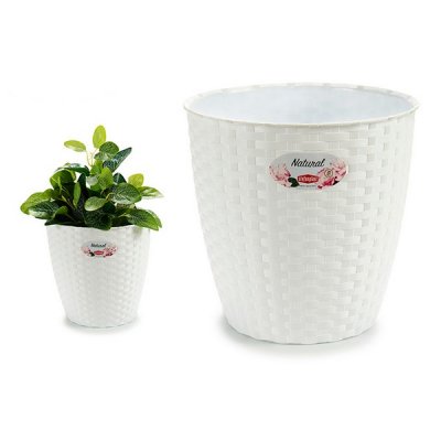 Kruka Vit Plast (24 x 22,5 x 24 cm)