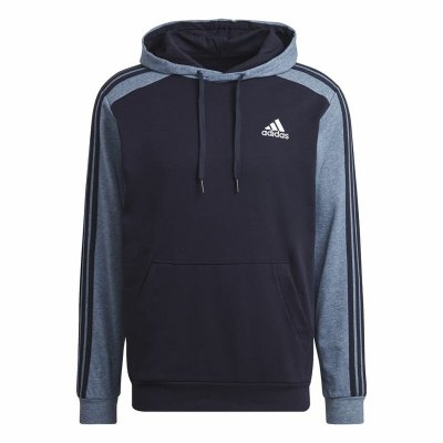 Tröja med huva Herr Adidas Mélange French Terry Mörkblå (Storlek: S)