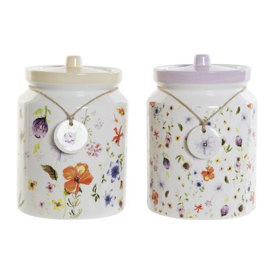 Kruka för köksredskap DKD Home Decor Multicolour Dolomite Shabby Chic (2 antal)