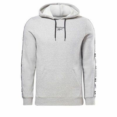 Tröja med huva Herr Reebok RI Tape OTH Grå (Storlek: XL)