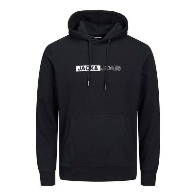 Tröja med huva Herr Jack & Jones JJNEO SWEAT HOOD 12223701 Svart (Storlek: XL)