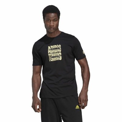 T-shirt med kortärm Herr Adidas WMB In Graphic Svart (Storlek: XL)