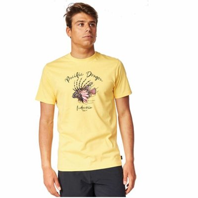 T-shirt med kortärm Herr Rip Curl Desti Animals Gul (Storlek: XL)