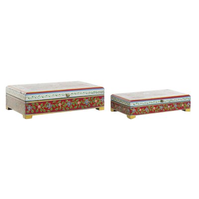 Smyckeskrin DKD Home Decor Akryl Mangoträ (2 pcs) (33 x 19 x 10 cm) (28 x 14 x 6.5 cm)