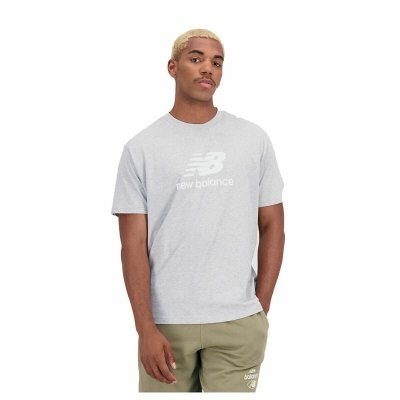 T-shirt med kortärm Herr New Balance Essentials Grå (Storlek: XL)