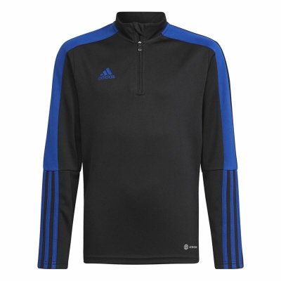Tröja utan huva Barn Adidas Tiro Essential Svart (Storlek: 9-10 år)
