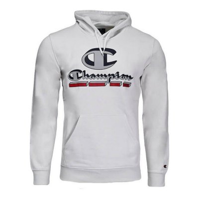 Tröja utan huva Herr Champion Hooded Vit (Storlek: S)