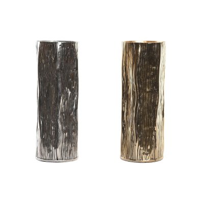 Vas DKD Home Decor Silvrig Gyllene Aluminium Modern (11 x 11 x 30 cm) (2 antal)