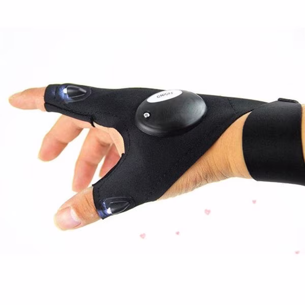 Handske med lampa - Belysning på tumme/pekfinger