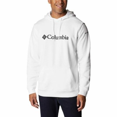 Tröja med huva Herr Columbia CSC Basic Logo Vit (Storlek: S)