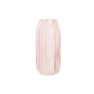 Vas DKD Home Decor Glas Rosa (11 x 11 x 25 cm)